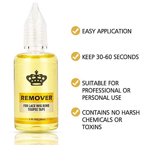 Fast Acting Remover for Tape-in Hair Extensions, Wig Glue, and Double-Sided Extension Tape (One Bottle) - Piaou - görsel 4