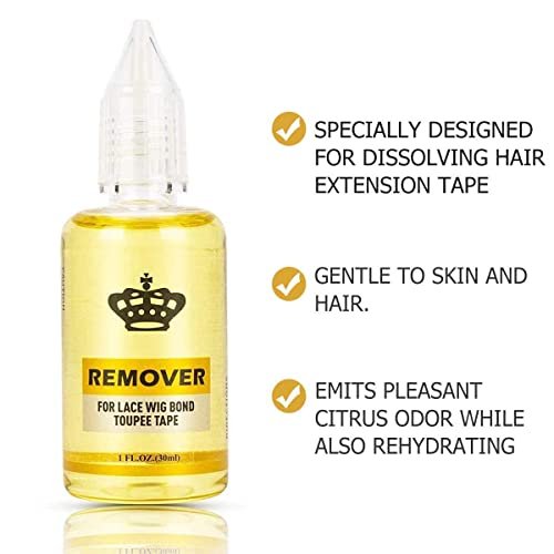 Fast Acting Remover for Tape-in Hair Extensions, Wig Glue, and Double-Sided Extension Tape (One Bottle) - Piaou - görsel 8