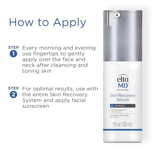 EltaMD Skin Recovery Face Serum – Redness Relief for Sensitive Skin, Visibly Reduces Redness in 24 Hours, 1.0 oz Pump Avelisse