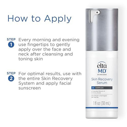 EltaMD Skin Recovery Face Serum – Redness Relief for Sensitive Skin, Visibly Reduces Redness in 24 Hours, 1.0 oz Pump Avelisse