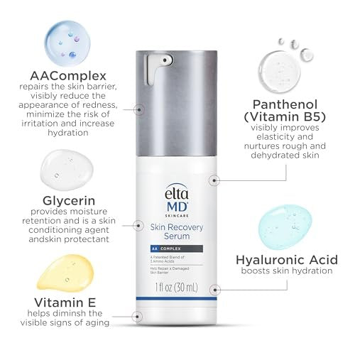 EltaMD Skin Recovery Face Serum – Redness Relief for Sensitive Skin, Visibly Reduces Redness in 24 Hours, 1.0 oz Pump Avelisse
