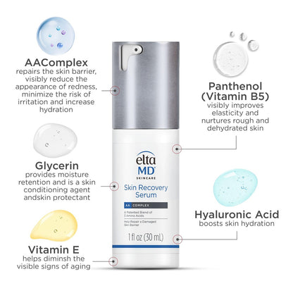 EltaMD Skin Recovery Face Serum – Redness Relief for Sensitive Skin, Visibly Reduces Redness in 24 Hours, 1.0 oz Pump Avelisse