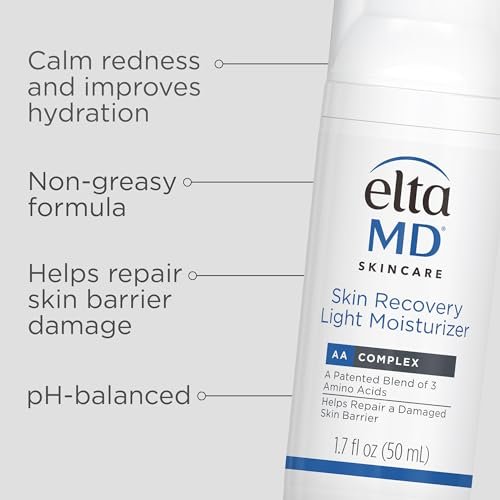 EltaMD Skin Recovery Light Face Moisturizer for Dry Skin, Oil Free Moisturizer for Face and Acne Prone Skin Care, 1.7 oz Pump Avelisse
