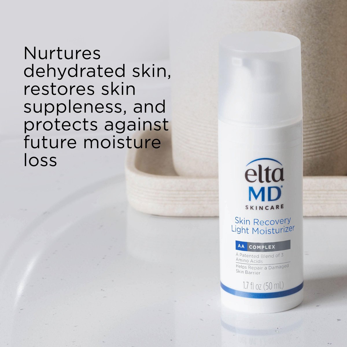 EltaMD Skin Recovery Light Face Moisturizer for Dry Skin, Oil Free Moisturizer for Face and Acne Prone Skin Care, 1.7 oz Pump Avelisse