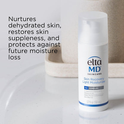 EltaMD Skin Recovery Light Face Moisturizer for Dry Skin, Oil Free Moisturizer for Face and Acne Prone Skin Care, 1.7 oz Pump Avelisse