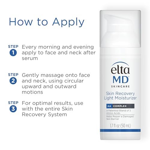 EltaMD Skin Recovery Light Face Moisturizer for Dry Skin, Oil Free Moisturizer for Face and Acne Prone Skin Care, 1.7 oz Pump Avelisse