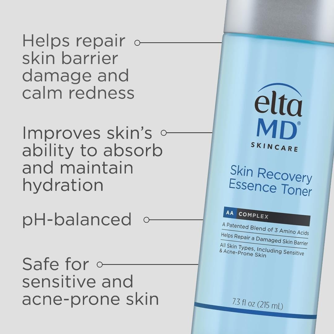 EltaMD Skin Recovery Essence Face Toner - Hydrating Alcohol-Free Toner for Sensitive & Acne Prone Skin, 7.3 oz Avelisse