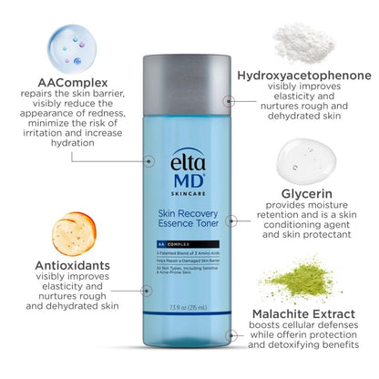 EltaMD Skin Recovery Essence Face Toner - Hydrating Alcohol-Free Toner for Sensitive & Acne Prone Skin, 7.3 oz Avelisse