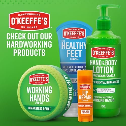 O'Keeffe's Night Treatment Combo Pack: Hand, Foot & Lip Repair Set – Intense Overnight Moisturizer Avelisse