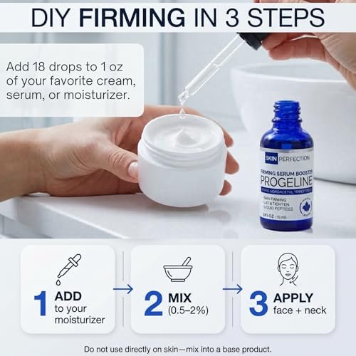Skin Perfection Firming Serum Booster with Progeline Peptide - Anti-Aging Face and Neck Serum, Trifluoroacetyl Tripeptide-2, 0.5 Fl Oz Avelisse