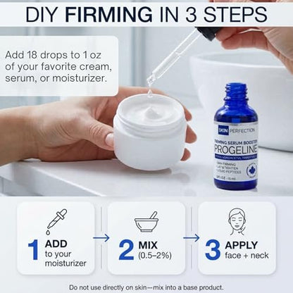 Skin Perfection Firming Serum Booster with Progeline Peptide - Anti-Aging Face and Neck Serum, Trifluoroacetyl Tripeptide-2, 0.5 Fl Oz Avelisse