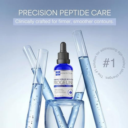 Skin Perfection Firming Serum Booster with Progeline Peptide - Anti-Aging Face and Neck Serum, Trifluoroacetyl Tripeptide-2, 0.5 Fl Oz Avelisse
