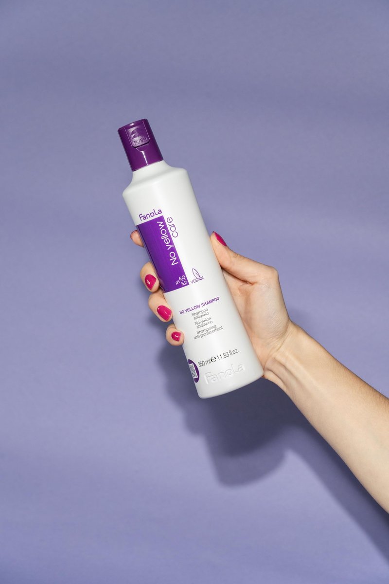Fanola No Yellow Purple Shampoo - Color Depositing Shampoo for Blondes, Bleached & Grey Hair - Removes Brassy Tones (11.83 Fl Oz) - görsel 5