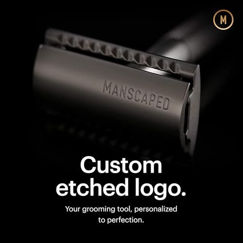 MANSCAPED The Plow 2.0 Premium Single Blade Double-Edged Safety Razor for Men – Gunmetal Grey Avelisse