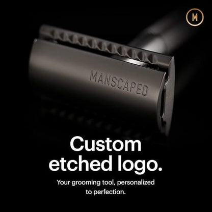 MANSCAPED The Plow 2.0 Premium Single Blade Double-Edged Safety Razor for Men – Gunmetal Grey Avelisse