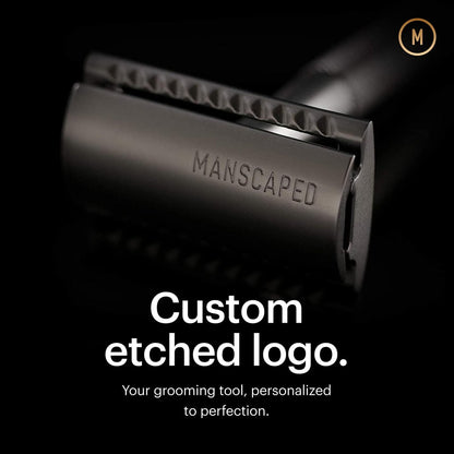 MANSCAPED The Plow 2.0 Premium Single Blade Double-Edged Safety Razor for Men – Gunmetal Grey Avelisse