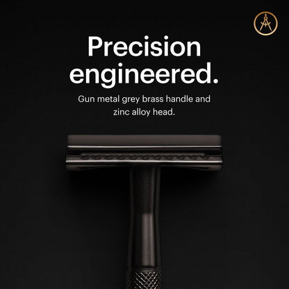 MANSCAPED The Plow 2.0 Premium Single Blade Double-Edged Safety Razor for Men – Gunmetal Grey Avelisse