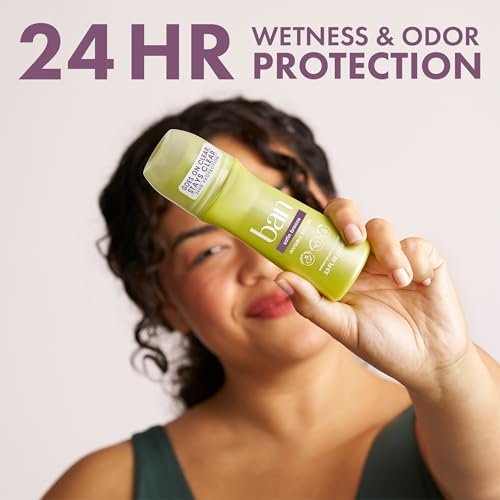 Ban Invisible Roll-on Antiperspirant Deodorant for Women and Men, 24-Hour Odor & Sweat Protection, Satin Breeze, 3.5 oz (Pack of 4) - görsel 6