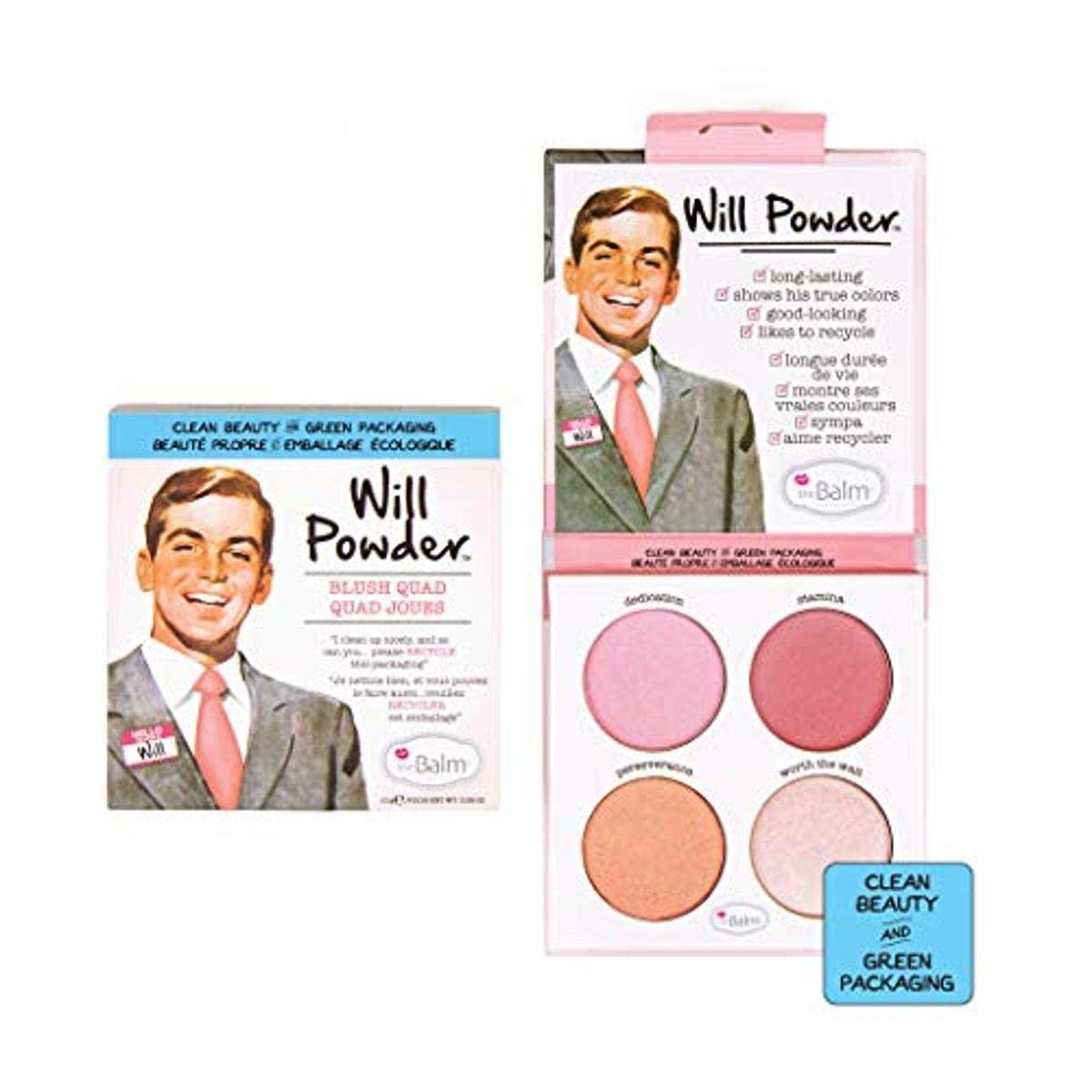 theBalm Will Powder Blush Quad - Assorted Shades for a Natural Flush - görsel 1