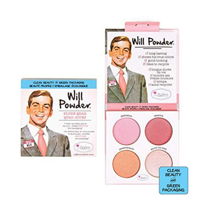 theBalm Will Powder Blush Quad - Assorted Shades for a Natural Flush