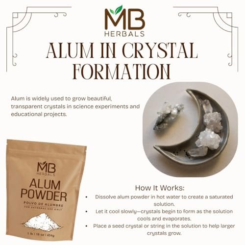 MB Herbals Alum Powder 100g (3.5 oz) – Natural Deodorant, After Shave & Mordant for Leather, Fabric & Paper - görsel 12