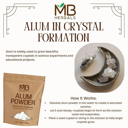 MB Herbals Alum Powder 100g (3.5 oz) – Natural Deodorant, After Shave & Mordant for Leather, Fabric & Paper