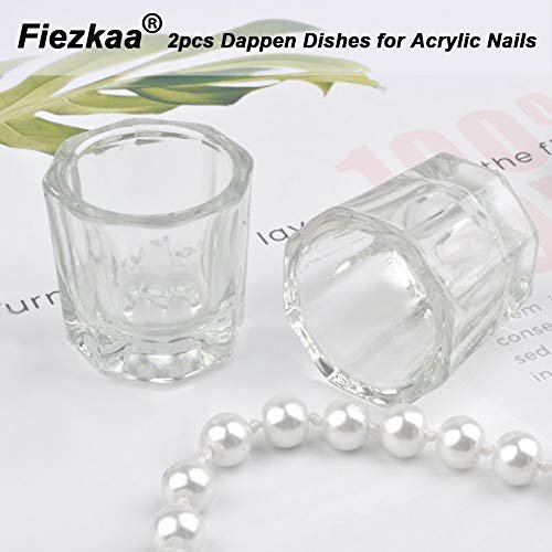 Clear Glass Nail Dappen Dish Set - 2 Pack Small Acrylic Nail Liquid Cups for Acetone, Monomer & Polish Remover - görsel 12