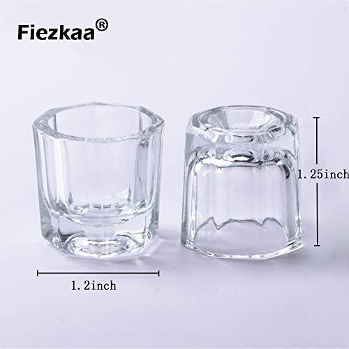 Clear Glass Nail Dappen Dish Set - 2 Pack Small Acrylic Nail Liquid Cups for Acetone, Monomer & Polish Remover - görsel 4