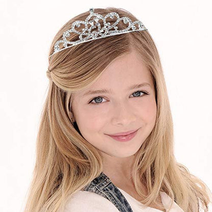 Hedume 6 Pack Princess Crystal Tiara Crown Headbands - Silver Sparkly Rhinestone Hair Accessories for Girls & Women Avelisse