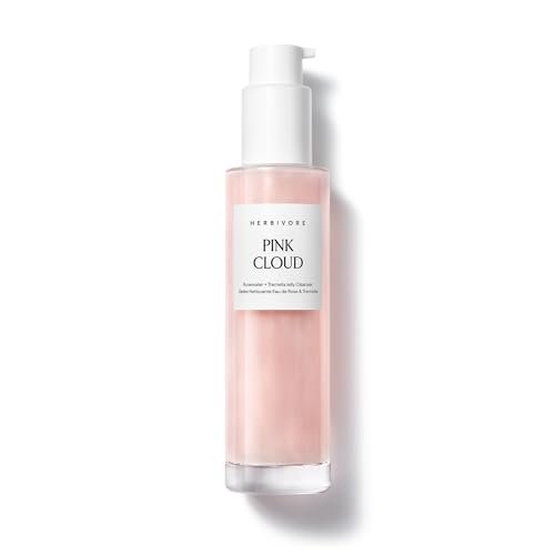HERBIVORE Pink Cloud Creamy Jelly Cleanser - Hydrating Face Wash with Rosewater, Squalane & Tremella Mushroom, Gently Cleanses & Removes Makeup, Vegan & Cruelty-Free, 3.4 fl oz Avelisse