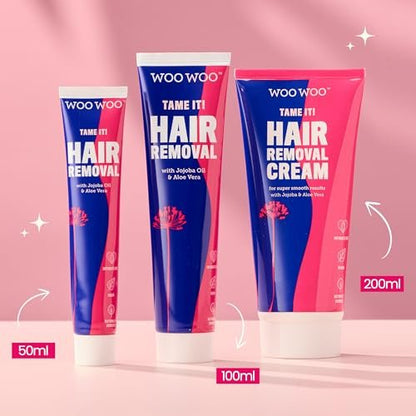 WooWoo Tame It! Natural Intimate Hair Removal Cream - Painless Vegan Depilatory for Sensitive Skin - Bikini, Legs & Bum - 100ml Avelisse