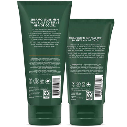 SheaMoisture Beard Care Set – Beard Wash & Full Beard Detangler with Shea Butter & Maracuja Oil – 2 Piece Set, 5 Fl Oz Each Avelisse