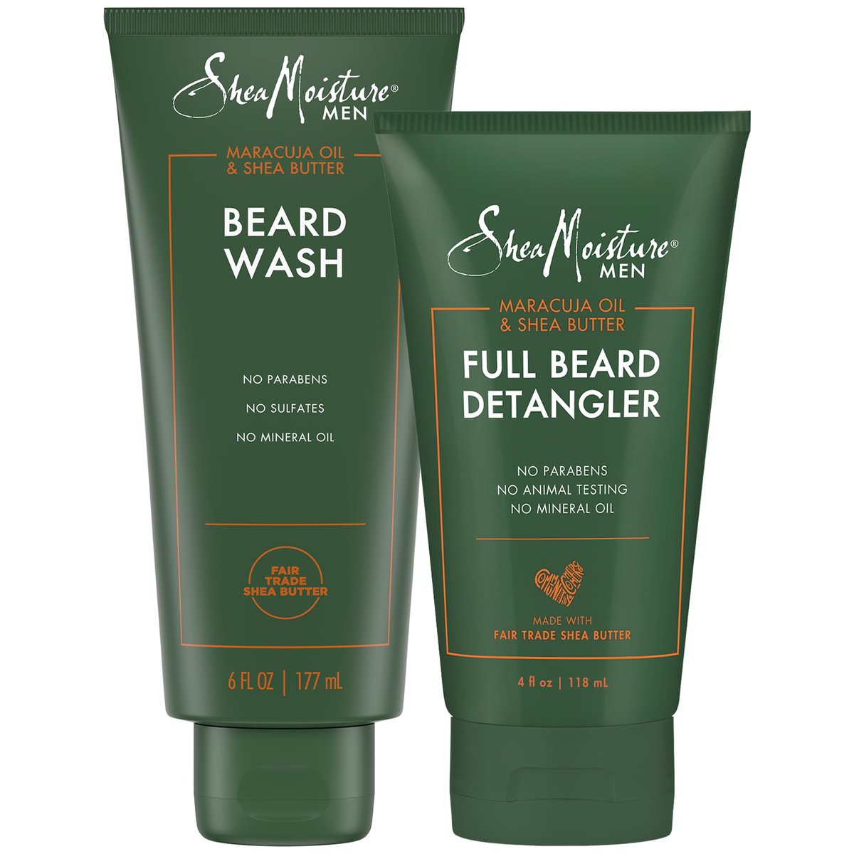 SheaMoisture Beard Care Set – Beard Wash & Full Beard Detangler with Shea Butter & Maracuja Oil – 2 Piece Set, 5 Fl Oz Each Avelisse