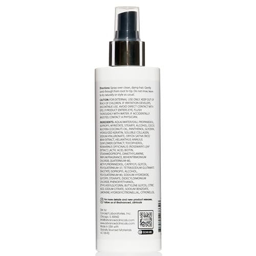 Advanced Clinicals Keratin Detangler Spray - Leave-In Conditioner with Amino Acids, Vitamin B5 & Olive Oil for Strong, Shiny Hair - 8 Fl Oz - görsel 14