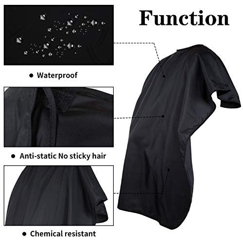 Geyoga 2-Pack Kids Barber Cape - Waterproof Neoprene Hair Cutting Capes for Salon, Black, 47.3 x 31.5 Inch - görsel 6