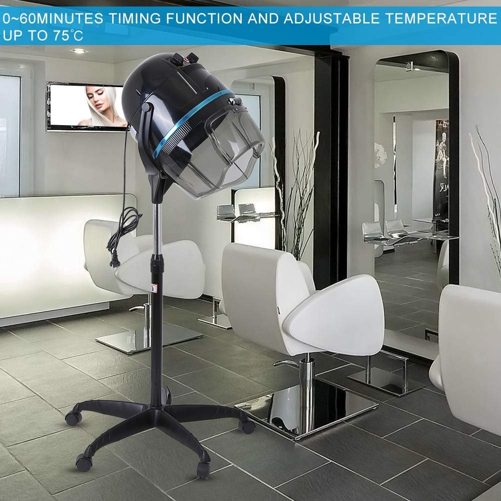 Professional Hooded Floor Dryer - Adjustable Rolling Hair Dryer for Salon & Home Use - görsel 11