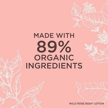 Neal's Yard Remedies Wild Rose Daily Hydrating Body Lotion – Moisturizing & Nourishing for Dry Skin, 6.76 oz