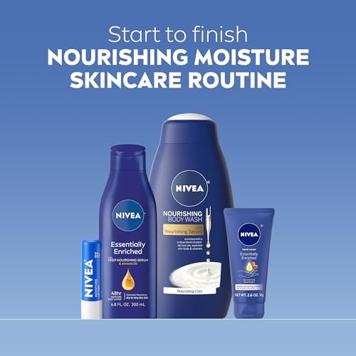 NIVEA Skin Care Set For Her - Nourishing Body Wash, Moisturizing Body Lotion, Lip Balm with Shea Butter, Hand Cream - 5 Piece Gift Set Avelisse