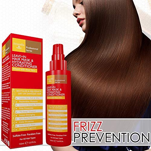 Arvazallia Leave-in Hair Mask and Hydrating Conditioner Spray for Dry or Damaged Hair - Professional Grade, 5.07 Fl Oz Avelisse