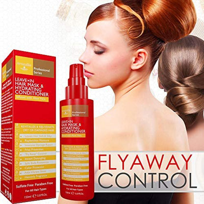 Arvazallia Leave-in Hair Mask and Hydrating Conditioner Spray for Dry or Damaged Hair - Professional Grade, 5.07 Fl Oz Avelisse