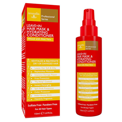 Arvazallia Leave-in Hair Mask and Hydrating Conditioner Spray for Dry or Damaged Hair - Professional Grade, 5.07 Fl Oz Avelisse