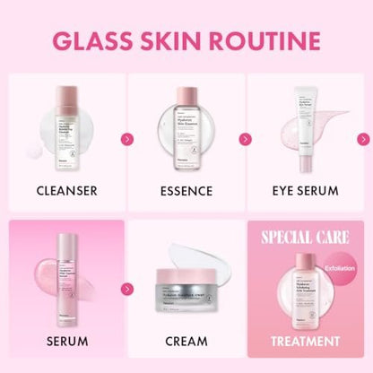 Hanskin Hyaluron Pink Capsule Serum – 6-Layer Hyaluronic Acid for Deep Hydration, Glass Skin Glow & Pink Radiance | Vitamin B12 Barrier Support, Moisturizing & Brightening Korean Serum | 1.69 fl oz