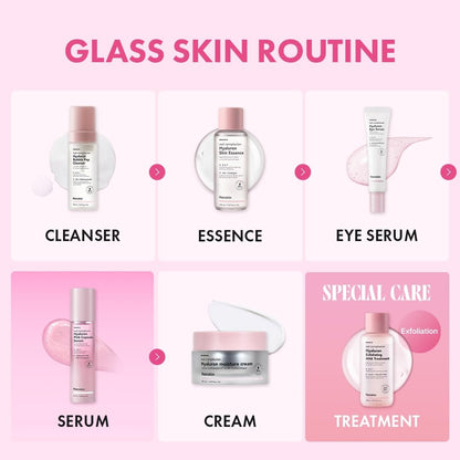 Hanskin Hyaluron Pink Capsule Serum – 6-Layer Hyaluronic Acid for Deep Hydration, Glass Skin Glow & Pink Radiance | Vitamin B12 Barrier Support, Moisturizing & Brightening Korean Serum | 1.69 fl oz
