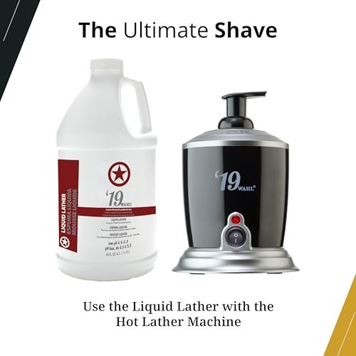 Wahl Professional 19 Premixed Liquid Lather – Ready-to-Use Vitamin E Enriched Shaving Cream for Sensitive Skin, 64 Fl Oz Avelisse