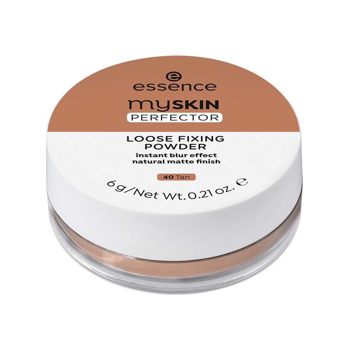 essence My Skin Perfector Loose Fixing Powder - Instant Blur Effect & Natural Matte Finish - Vegan, Cruelty Free - Shade 40 Tan (0.21 oz) - görsel 3
