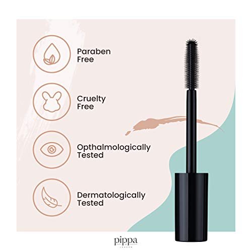 Pippa of London Dark Queen Mascara – Intense Black Volume & Length, 1 Fl Oz - görsel 8