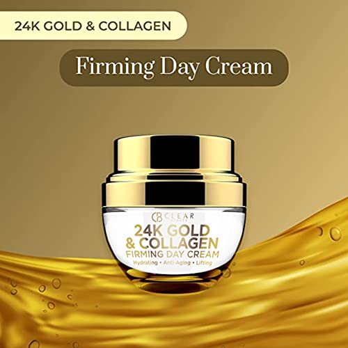 Clear Beauty 24K Gold & Collagen Day Cream Face Moisturizer – Anti Aging Korean Skin Care, Vegan, Dermatologist Tested, 1.69 Fl Oz - görsel 14