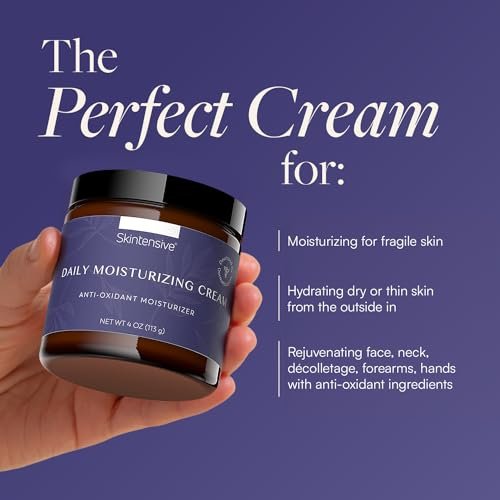 SKINTENSIVE Specialized Fragile Skin Moisturizing Cream for Thin Skin – Daily Moisturizer with Vitamins A, C & E and Arnica – 4 oz Avelisse