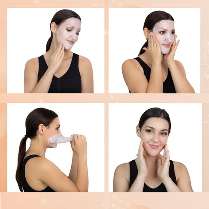 LIPOFIX Bio-Cellulose Anti-Aging Face Mask – Hydrating & Lifting Sheet Mask with 17 Amino Acids, Collagen Boosting, Wrinkle Reducing Spa Treatment for All Skin Types – 5 Pack Avelisse