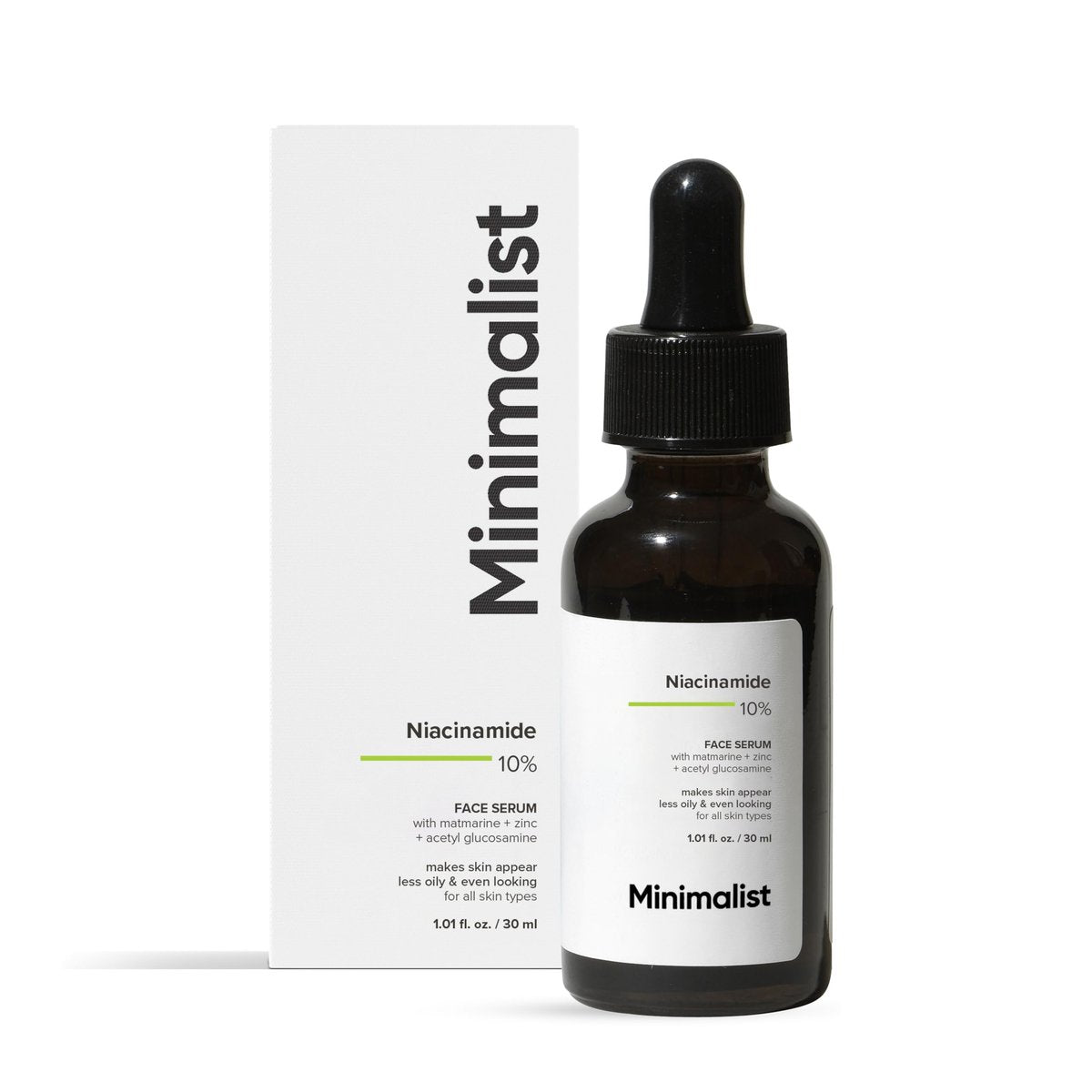 Minimalist Niacinamide 10% + 1% Zinc Face Serum | Reduces Pores, Acne Marks & Oil | Even Skin Tone | 30 ml - görsel 1